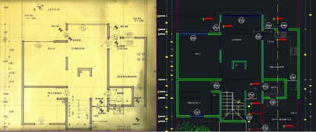 Digitalización de planos para casa unifamiliar en Cuautitlán Izcalli, Edo. Méx.